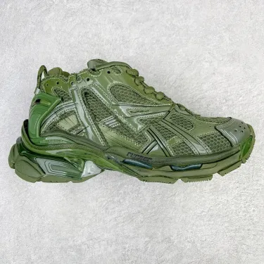 Balenciaga Runner Sneakers Olive Green Shoes