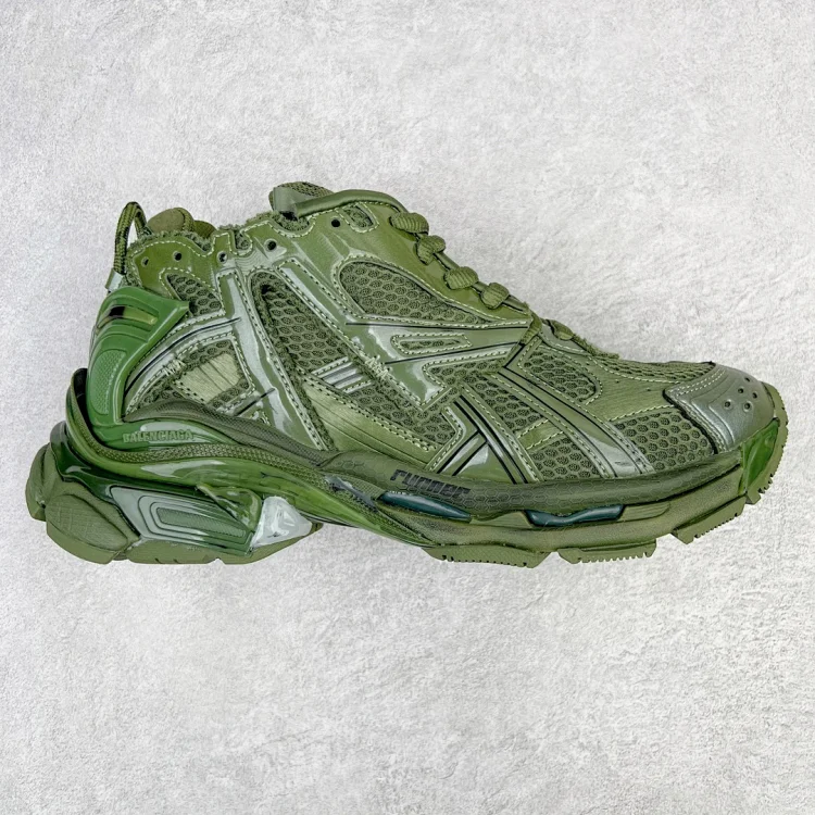 Balenciaga Runner Sneakers Olive Green Shoes