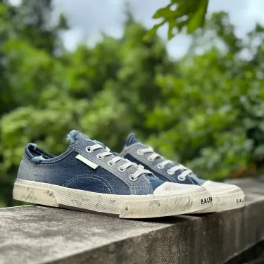 Balenciaga Sneakers Blue Denim Shoes
