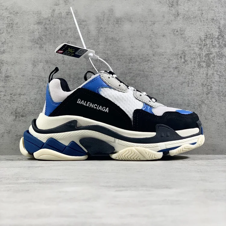 Balenciaga Triple S Sneakers Black Blue White Shoes