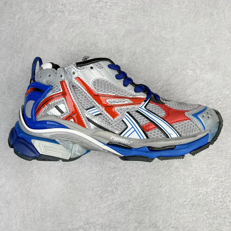 Balenciaga Triple S Sneakers Red/Blue/Gray Shoes