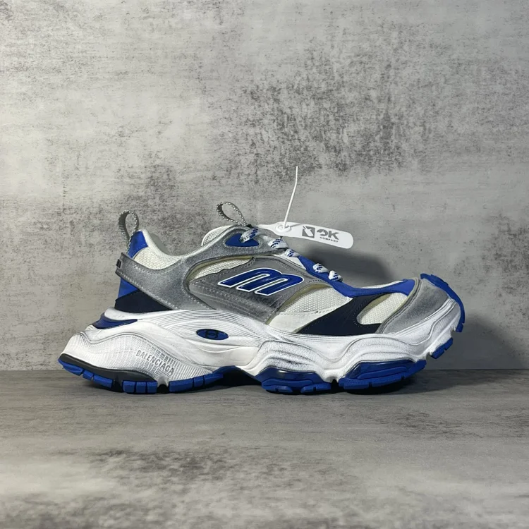 BALENCIAGA Triple S Sneakers White/Blue Shoes