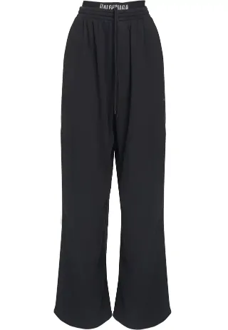 Balenciaga Wide-Leg Track Pants Black Pants