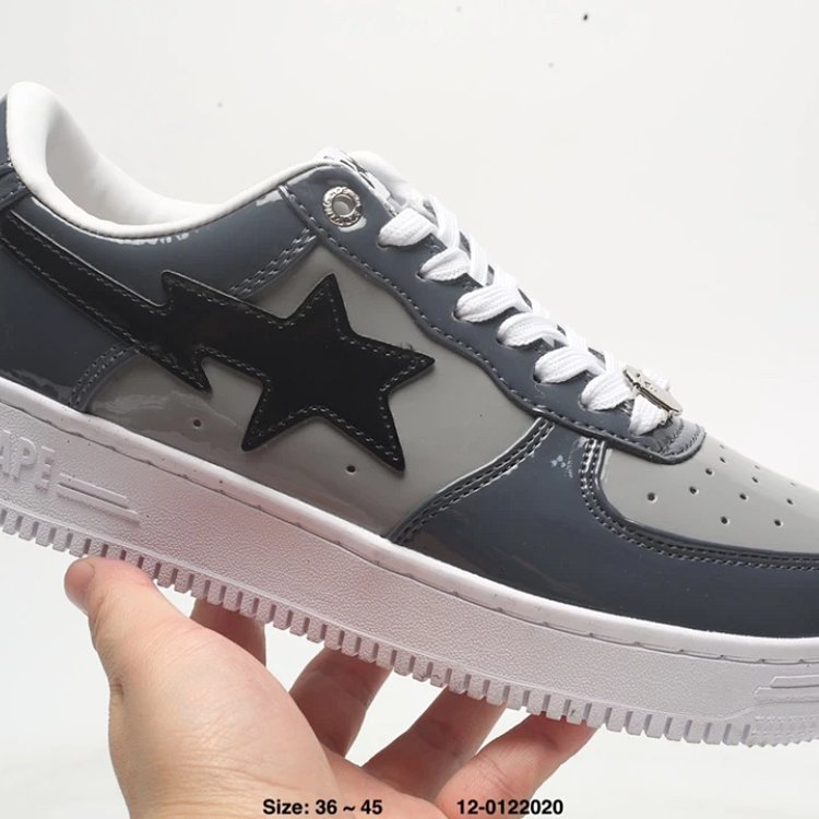 Bape Bapesta Grey Shoes