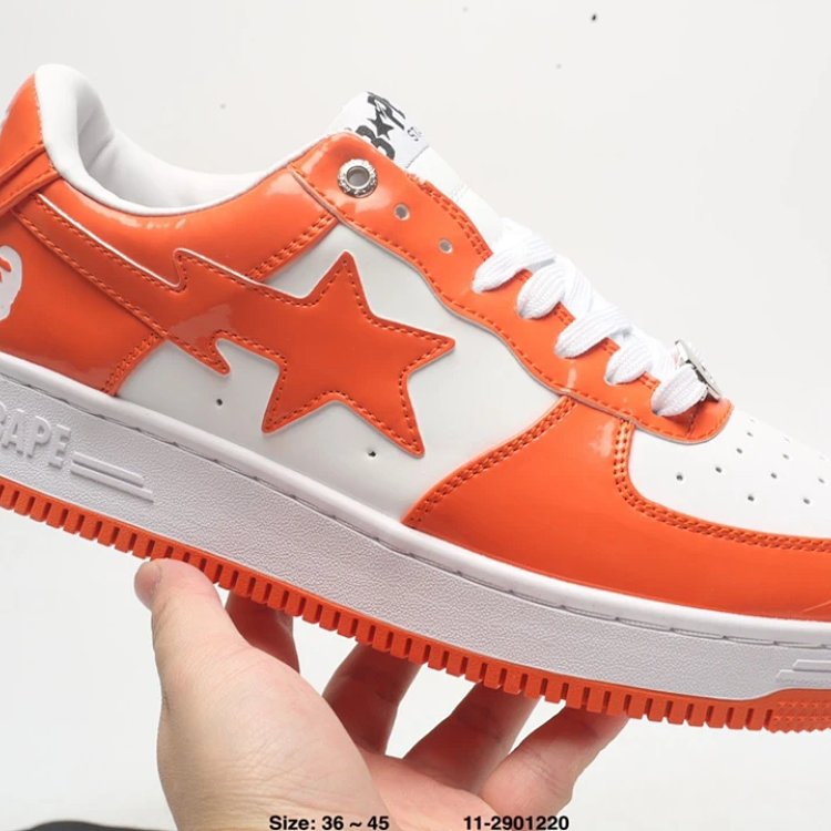 BAPE Bapesta Sneakers Orange Shoes
