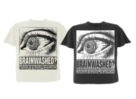 Brainwashed Eye Printed T-Shirt Black and White T-Shirts