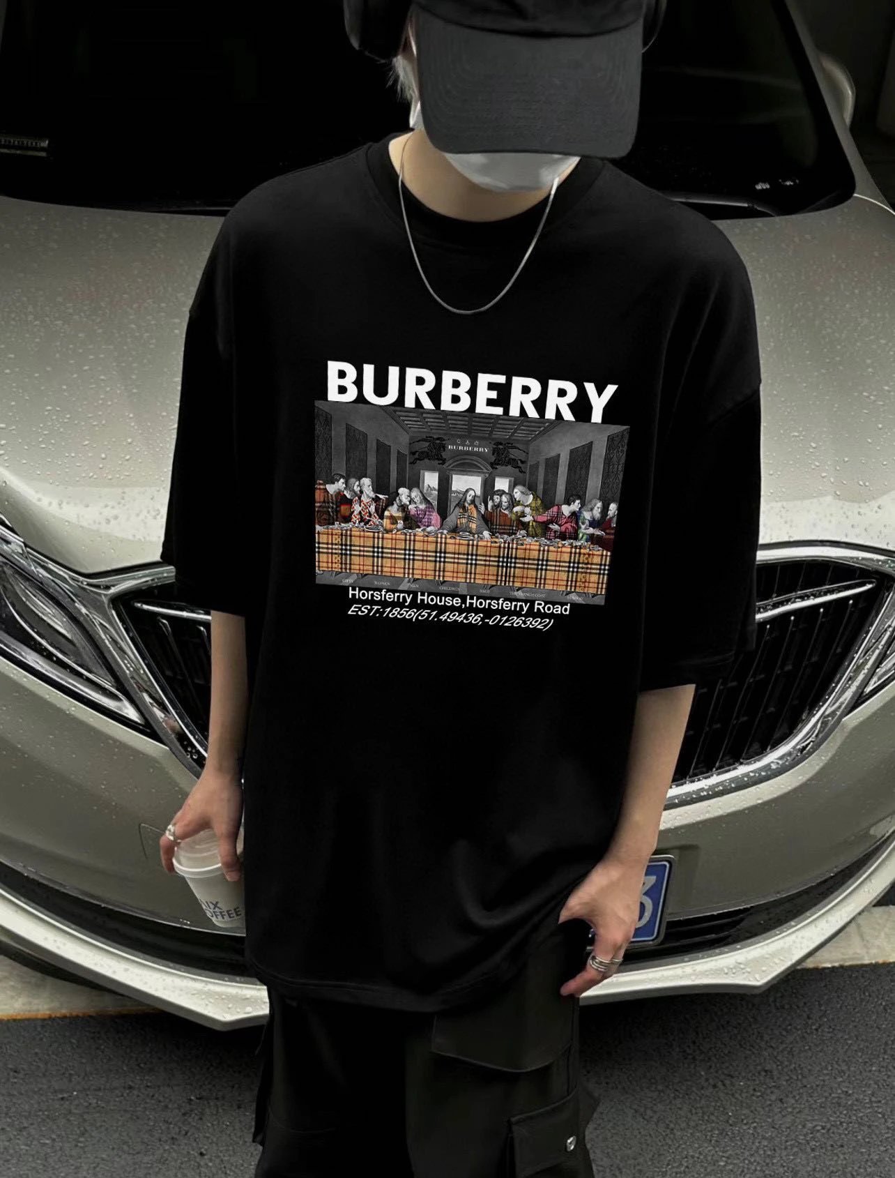 Burberry Graphic Oversized T-Shirt Black