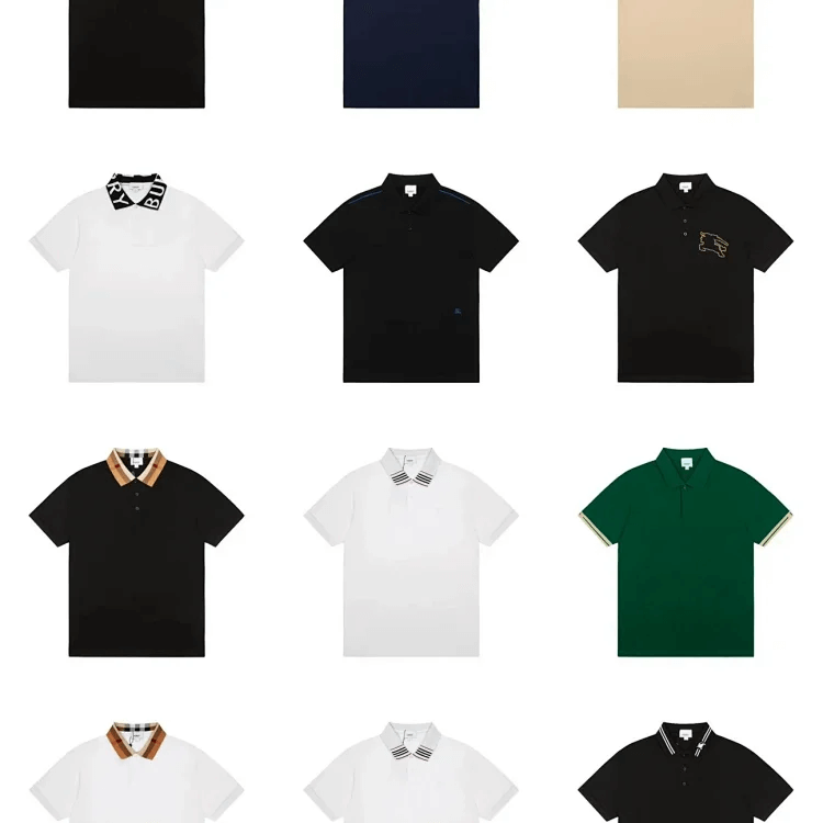 Burberry Polo Shirt Collection Black White Green