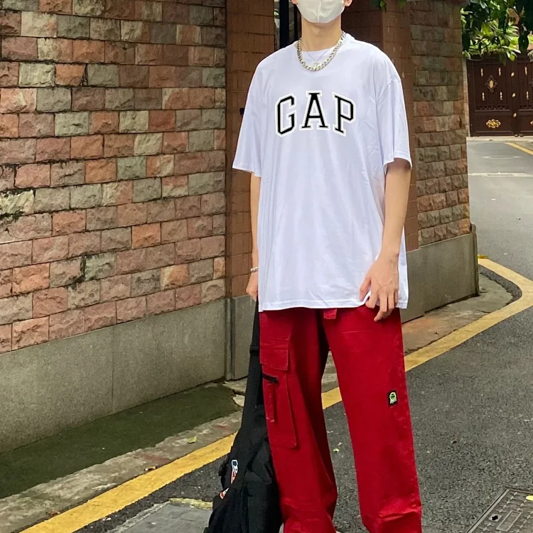 White Oversized T-shirt with GAP Logo, Yeezy Gap x Kanye West & Balenciaga styles available