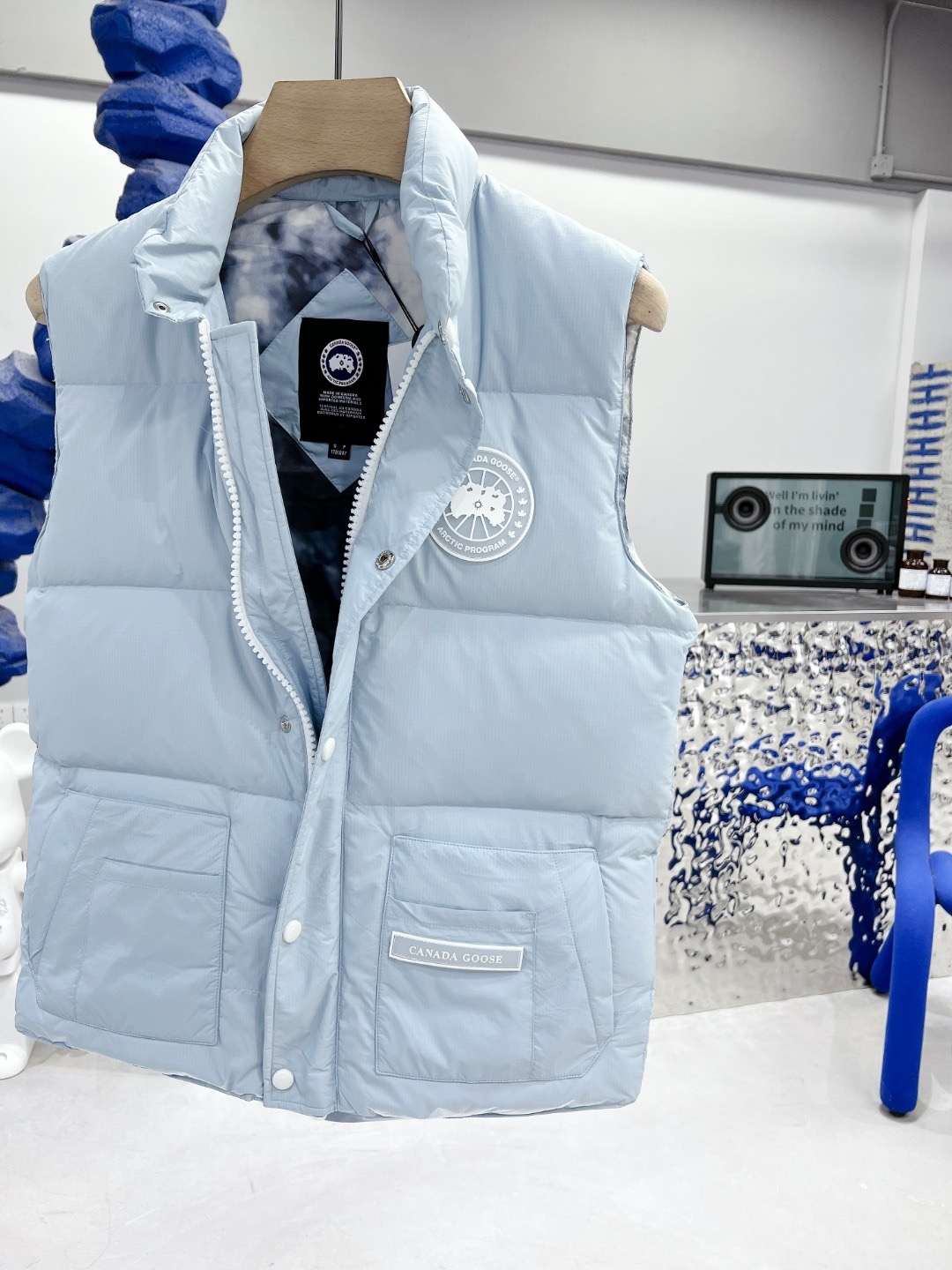 Canada Goose Arctic Program Puffer Vest Light Blue Jackets