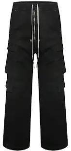 Cargo Pants with Zipper Detail Black Pants