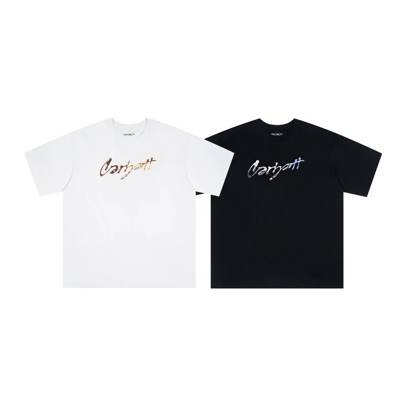 Carhartt Script Logo T-Shirt White Black