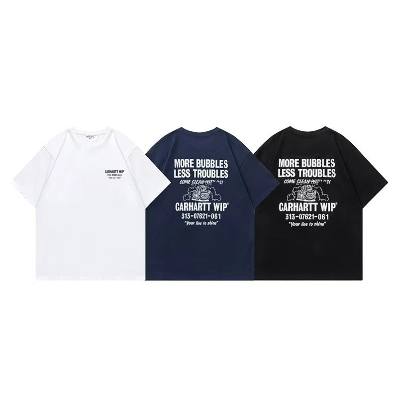 Carhartt WIP Graphic Print T-Shirt - White, Navy, Black