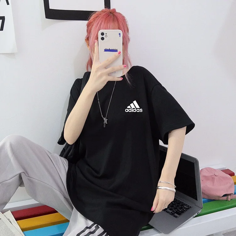 Black adidas Classic Big Logo Women's Short Sleeve T-shirt