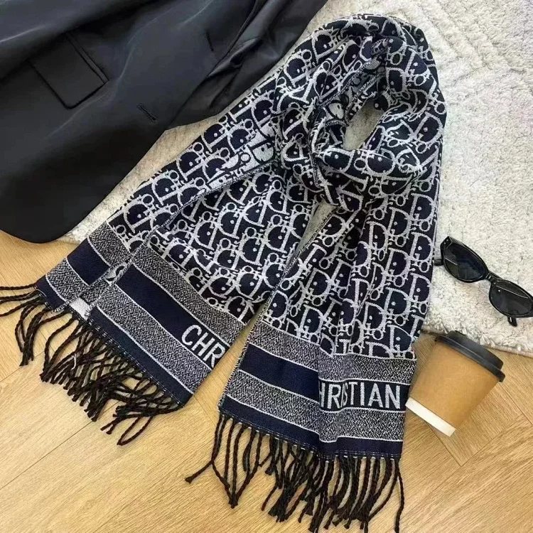 Christian Dior Scarf Black and White Mise