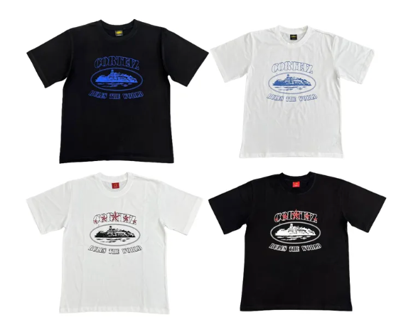 Corteiz Alcatraz Hip Hop Print Casual T-Shirt, Men's Trendy All-Match Loose Short Sleeve Top
