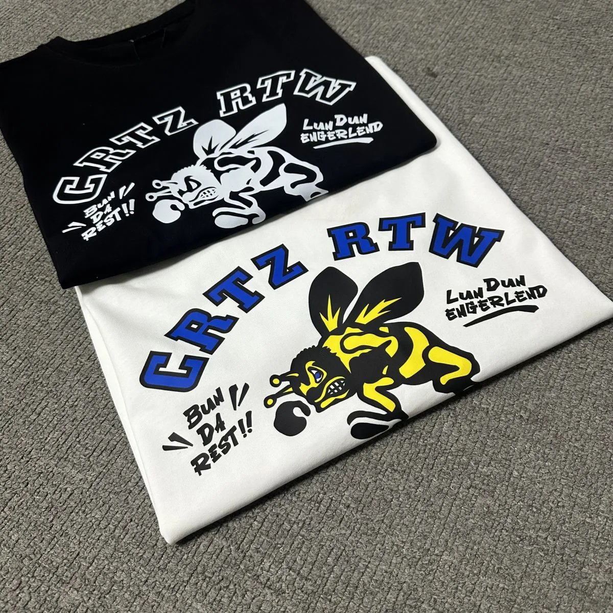 CRTZ RTW Bee Graphic T-Shirt Black & White