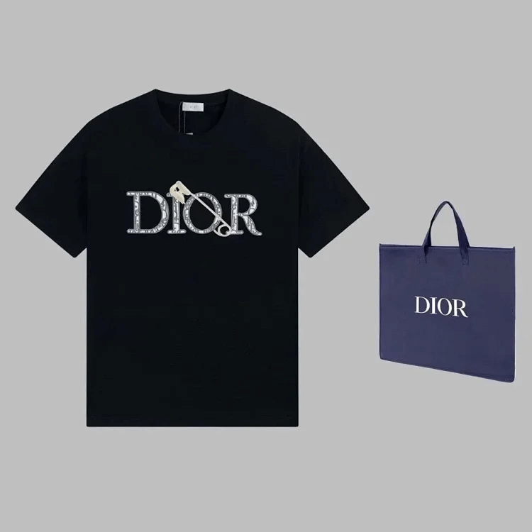 Dior Logo Graphic T-Shirt Black