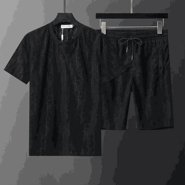 Dior Men's Black Patterned Set