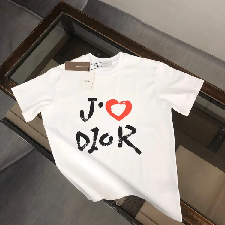 Dior Multicolor Logo Graphic Tee Cream