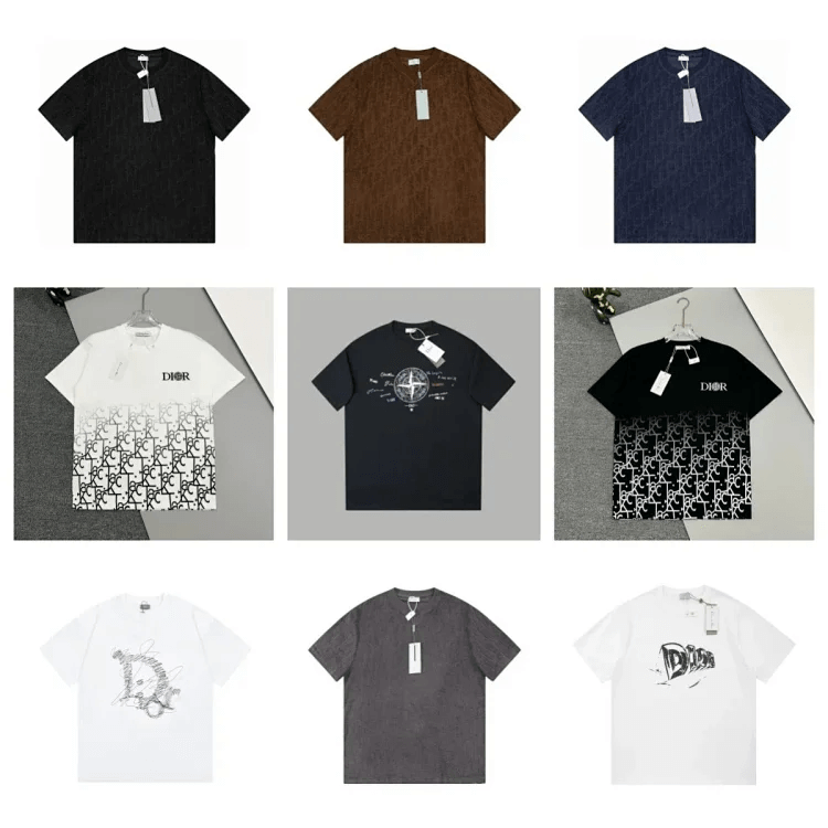 DIOR new Compass print short-sleeve T-shirt, unisex