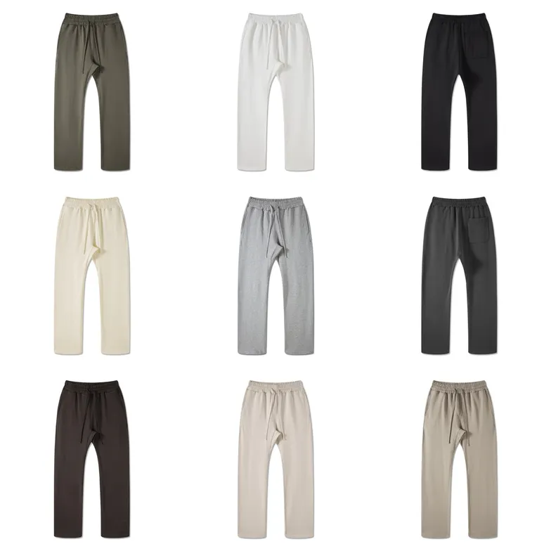 Elastic Waist Pants Beige Pants