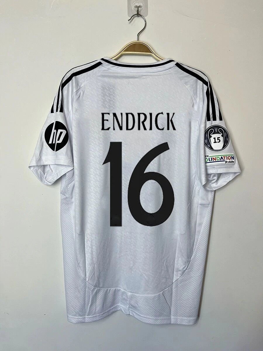 Endrick 16 Football Jersey White