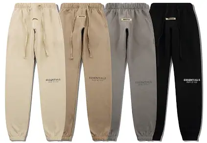 Essentials Jogger Pants Beige Khaki Gray Black Pants
