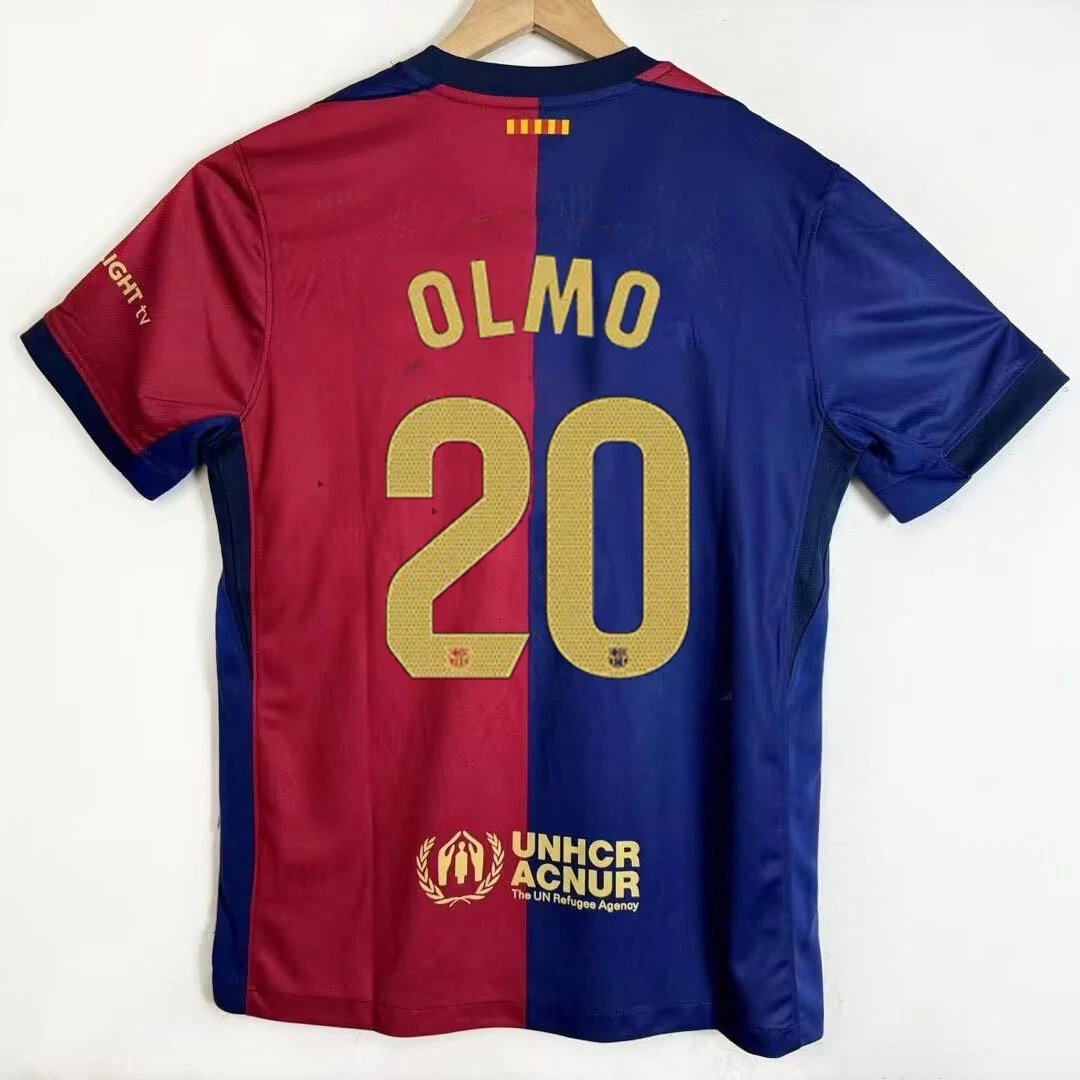 FC Barcelona Olmo 20 Jersey Red and Blue
