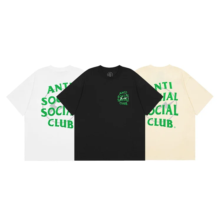ANTI SOCIAL SOCIAL CLUB x Fragment Design short-sleeved Lightning Green LOGO Fujiwara Hiroshi joint T-shirt