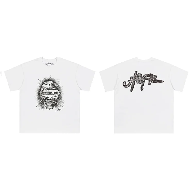 Travis Scott Utopia Album Music Cactus Jack C4 Tee for men with face & graffiti print