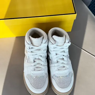 Fendi High-Top Sneakers White Shoes