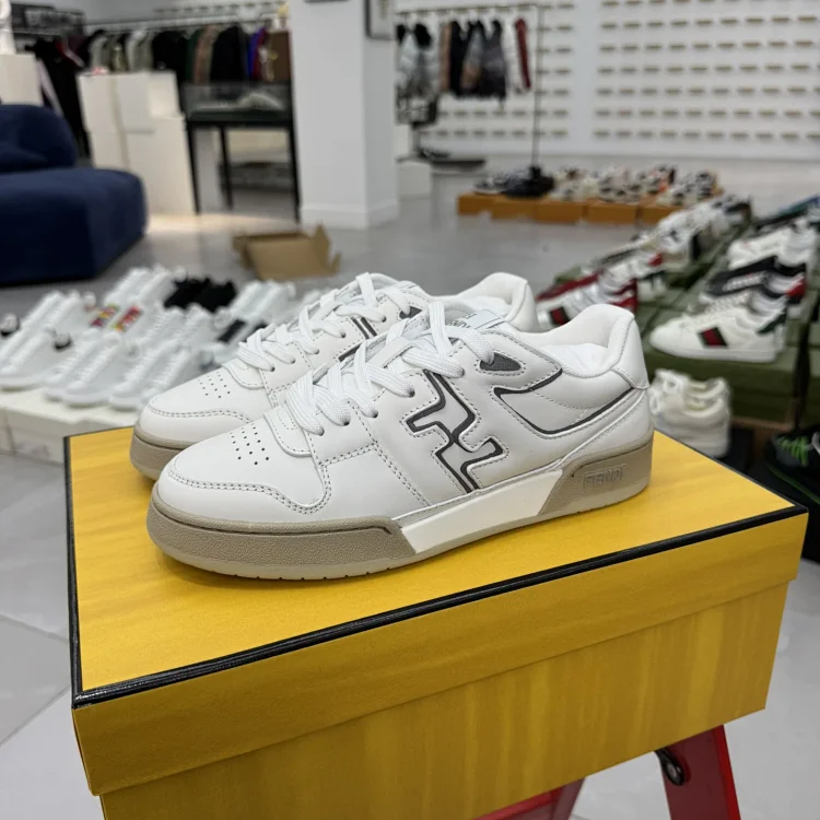 Fendi Match Sneakers White leather low-tops