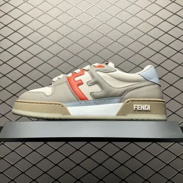 Fendi Sneaker Beige Gray White Orange Shoes