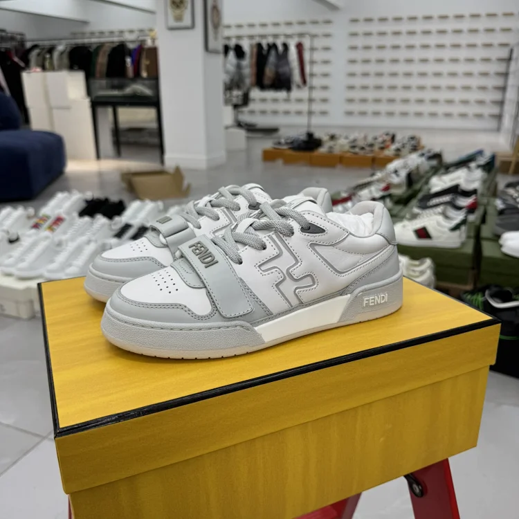 Fendi Sneakers Grey White Shoes