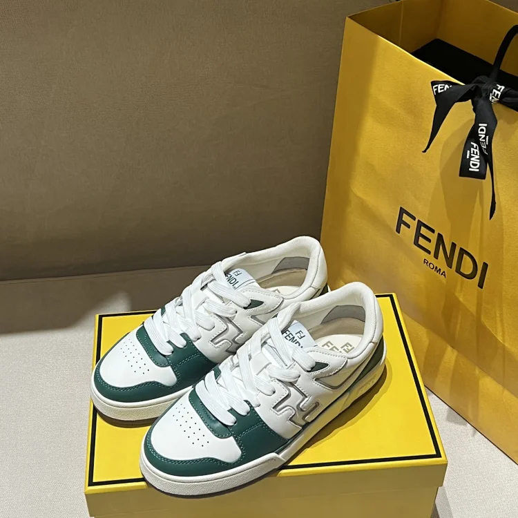 Fendi Sneakers White Green Shoes