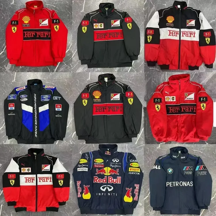 Ferrari, Red Bull, BMW Formula 1 Team Jackets, Red, Black, Navy, Jackets