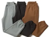 Fleece Jogger Pants, Gray, Black, Brown, Pants