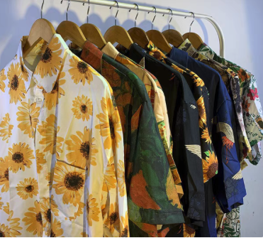Floral Patterned Short Sleeve Shirts in Various Colors