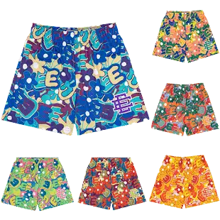 Floral Print Shorts, Multiple Colors, Pants