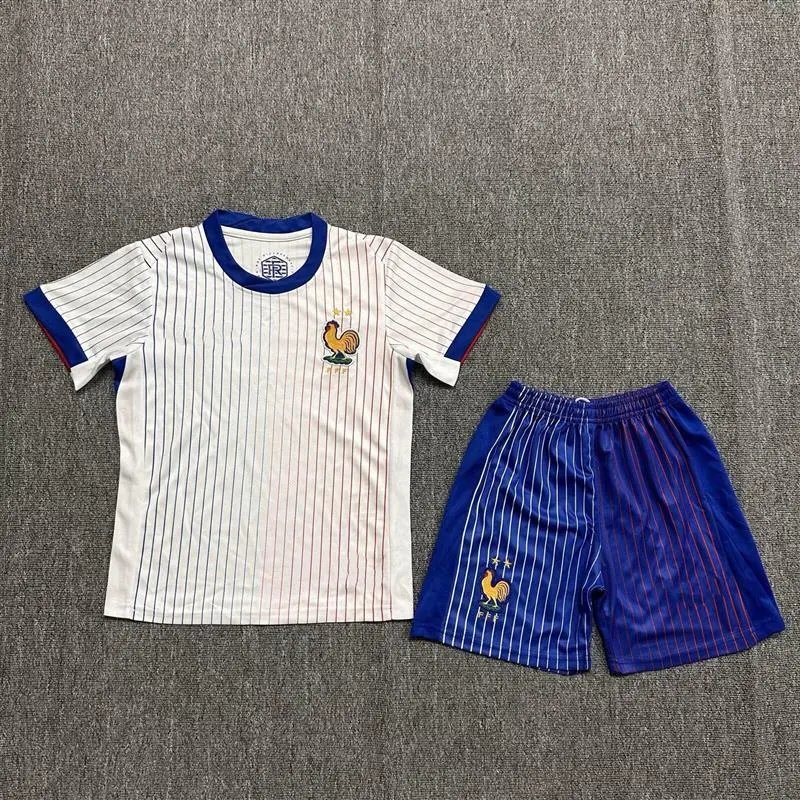 France National Team Jersey and Shorts Set Blue and Red Stripes