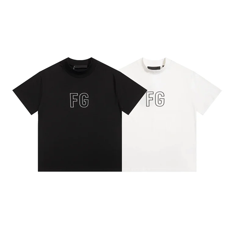 Fear of God FG Logo Short Sleeve T-shirt in Vintage Black
