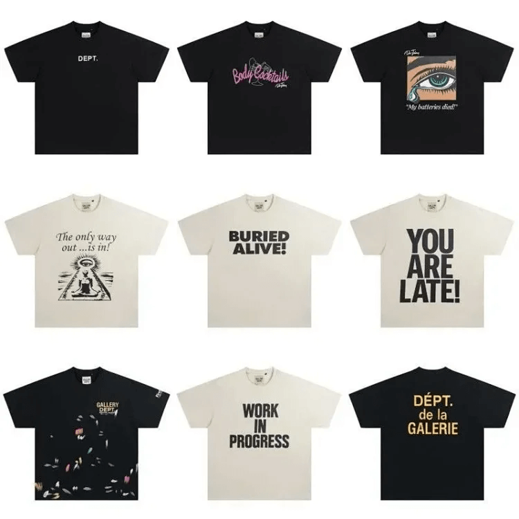 Gallery Dept Buried Alive tee, 'Antique White', BA 1030 ANTI, logo & slogans