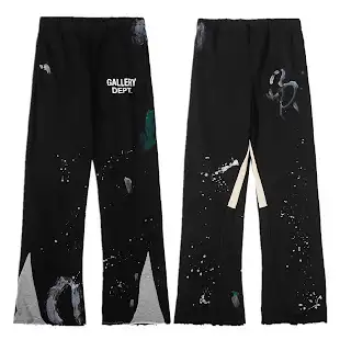 Gallery Dept. Paint Splatter Wide-Leg Pants Black Pants