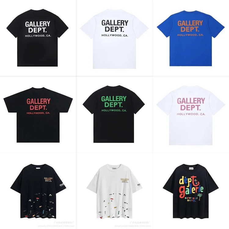 GALLERY DEPT SOUVENIR TEE, black, various prints