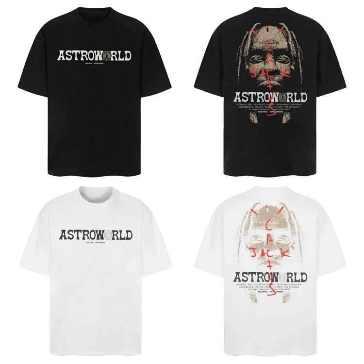 ASTROWORLD Graphic T-Shirt with 'CACK JACK' Back Print