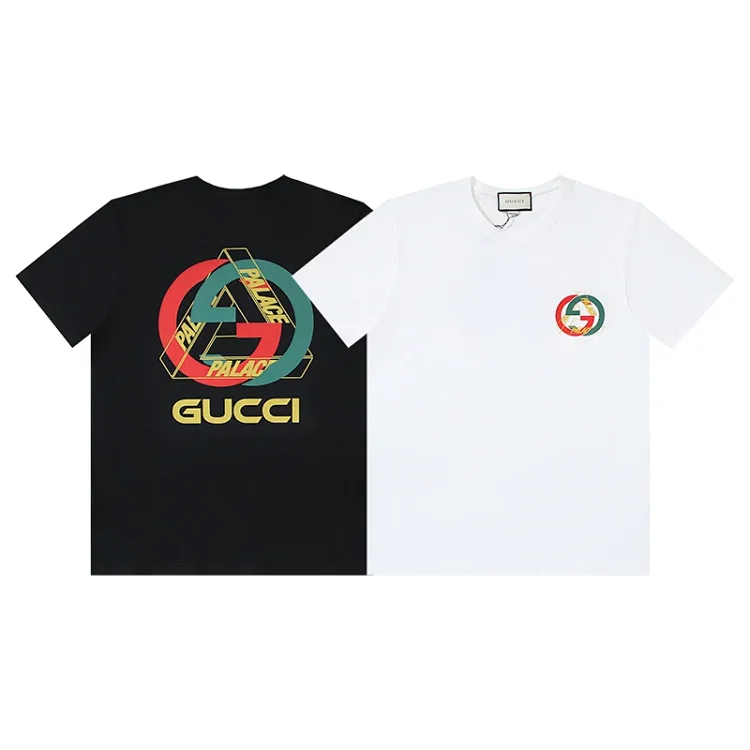 Gucci x Palace LOGO TEE, available in black & white with different logo placements