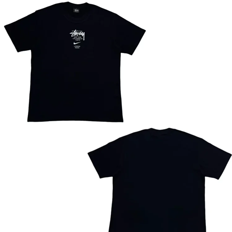 Stüssy x Nike Crossover Alphabet Printing Unisex Green T-Shirt DD3343 - 341 (US L)