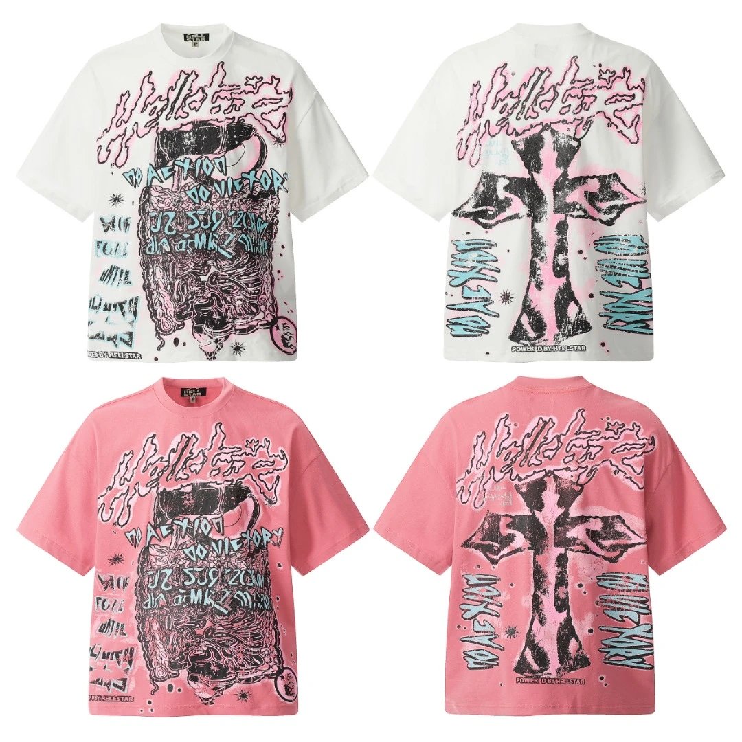 Hellstar Power & Diversity T-Shirt White / Pink
