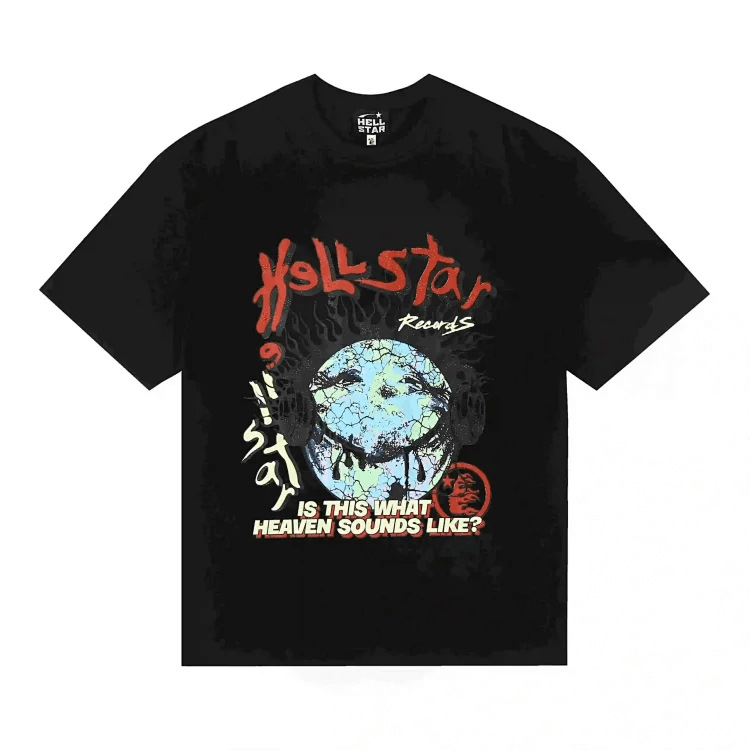 Hellstar women's/men's rapper wash grey heavy craft T-shirt, unisex, S-XL